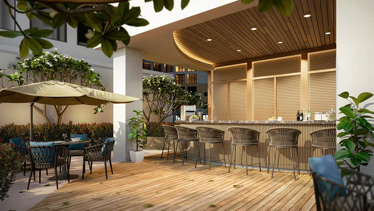 Alfresco bar and lounge